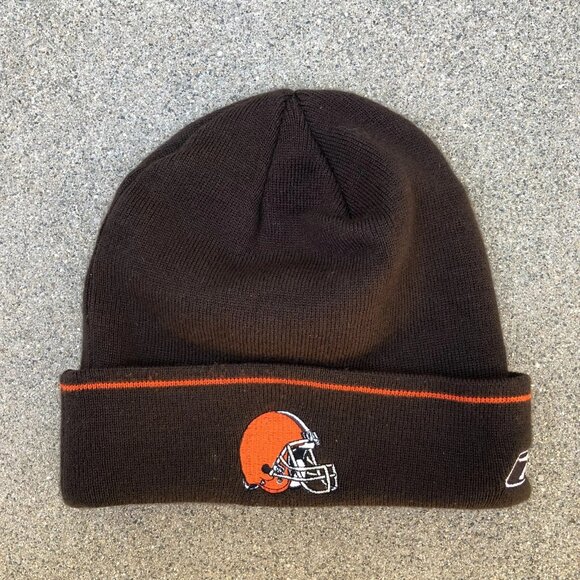 REEBOK Team Apparel NFL Cincinnati Bengals Beanie Hat Cap Black Cuffed - Picture 1 of 5